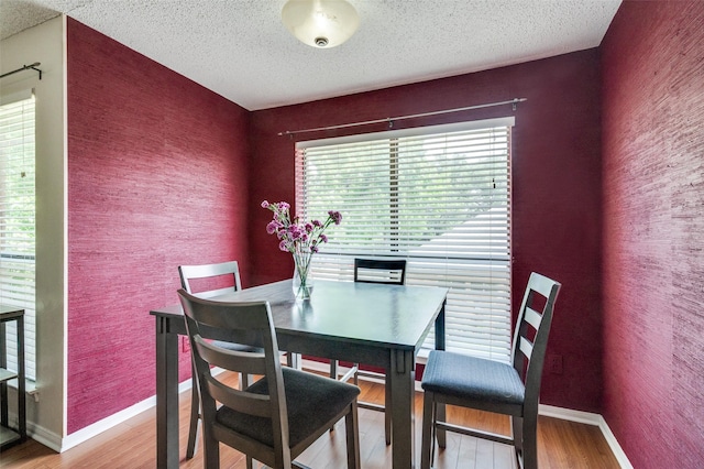 1301 Memory Ln Unit 4920, Arlington, TX 76011 - dining area featuring wood finished floors, baseboards, and a textured ceiling