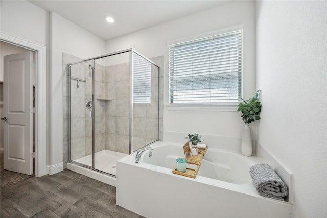 6217 Cheshire St, Celina, TX 76227 - bathroom featuring a garden tub and a shower stall
