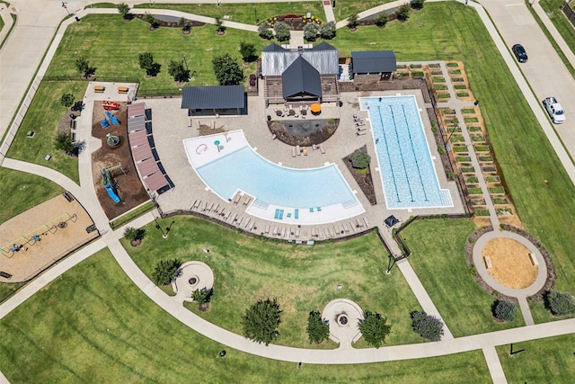 6217 Cheshire St, Celina, TX 76227 - aerial overview of property's location featuring a pool