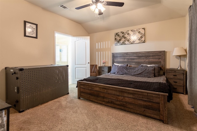 4633 Sleepy Meadows Dr, Fort Worth, TX 76244 - carpeted bedroom with lofted ceiling and ceiling fan