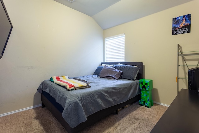 4633 Sleepy Meadows Dr, Fort Worth, TX 76244 - bedroom with carpet flooring, baseboards, and vaulted ceiling