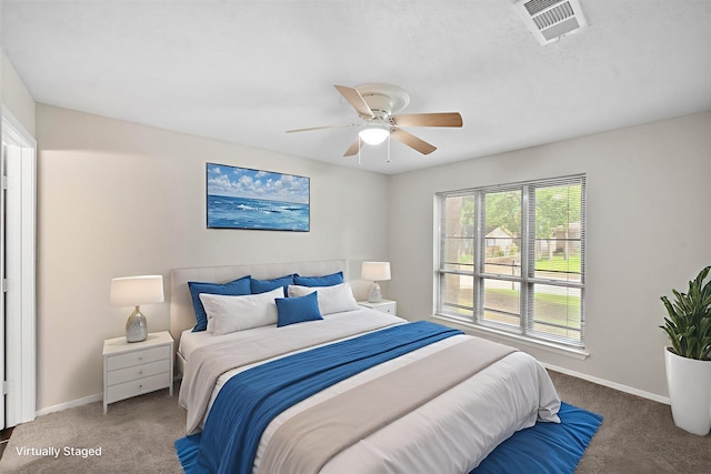 3416 Bristol Dr, Arlington, TX 76013 - bedroom featuring carpet, baseboards, and ceiling fan