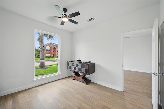 4309 Cutter Springs Ct, Plano, TX 75024 - empty room featuring wood finished floors, ceiling fan, and baseboards