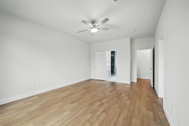 4309 Cutter Springs Ct, Plano, TX 75024 - empty room with light wood finished floors, ceiling fan, baseboards, and a smoke detector