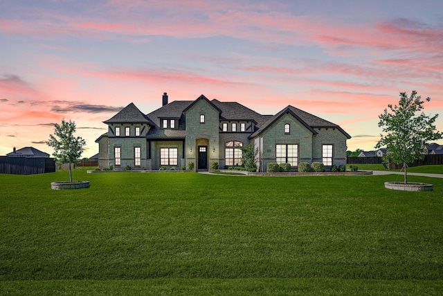 8220 Stonewall Dr, Waxahachie, TX 75167 - view of front facade featuring stone siding and a chimney