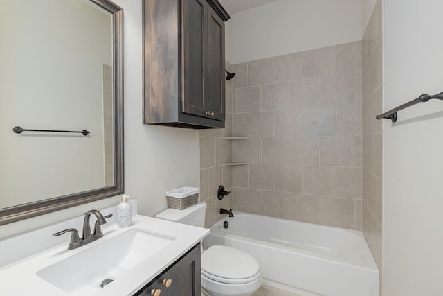 8220 Stonewall Dr, Waxahachie, TX 75167 - full bath featuring toilet, vanity, and tub / shower combination