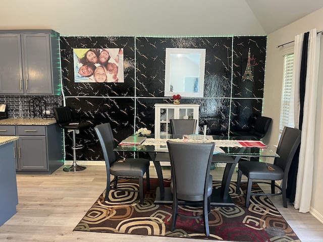 1311 Rosler St, Mansfield, TX 76063 - dining space featuring vaulted ceiling and light wood-type flooring