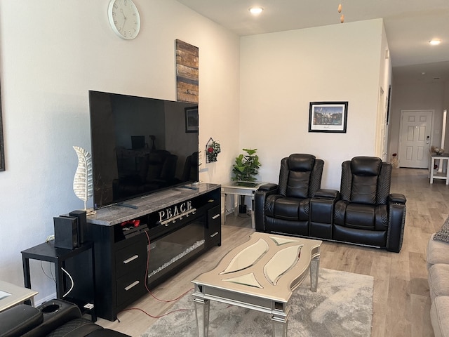 1311 Rosler St, Mansfield, TX 76063 - living room with light wood-type flooring and recessed lighting