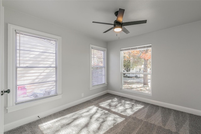 4328 Diaz Ave, Fort Worth, TX 76107 - carpeted empty room with ceiling fan and baseboards