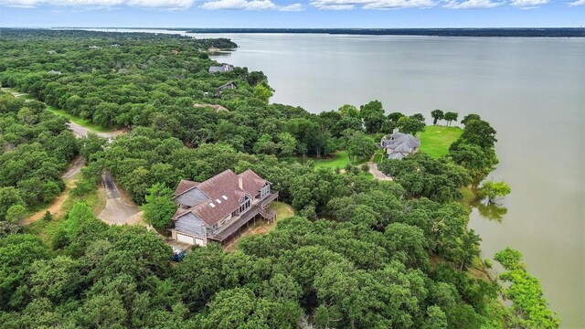 661 Diamond Point Dr, Oak Point, TX 75068 - drone / aerial view of a nearby body of water and a forest