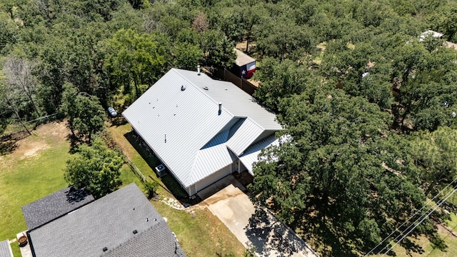 307 Sagebrush Dr, Oak Point, TX 75068 - aerial view of property and surrounding area featuring a heavily wooded area