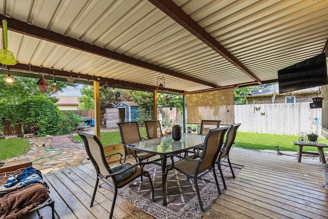 10209 Lone Pine Ln, Fort Worth, TX 76108 - wooden deck with outdoor dining area