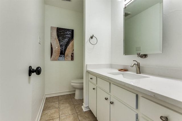 206 Crooked Creek Dr, Richardson, TX 75080 - bathroom with vanity and tile patterned flooring
