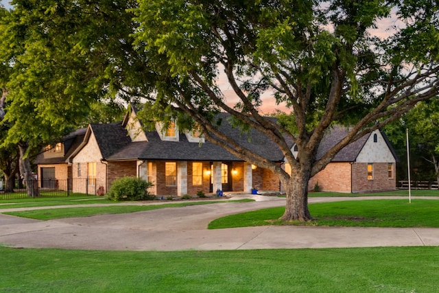 990 Cornelius Rd, Rockwall, TX 75087 - view of front of house with curved driveway and brick siding