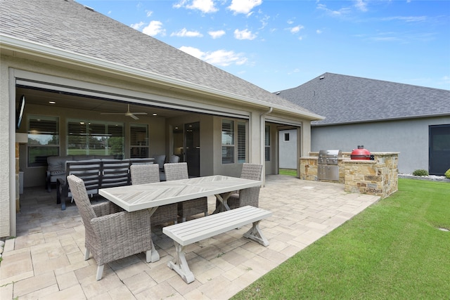 9921 Flint Way, Denton, TX 76207 - view of patio / terrace with outdoor dining space and outdoor lounge area