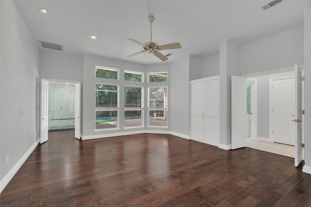 732 Richmond Ln, Keller, TX 76248 - unfurnished living room with ceiling fan, wood finished floors, baseboards, and recessed lighting