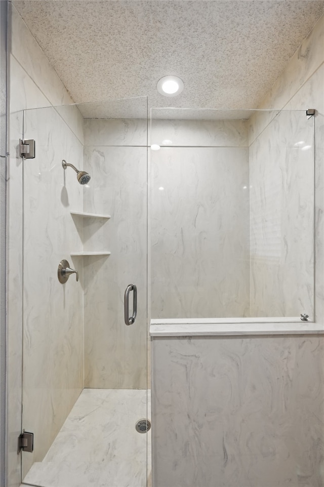 5702 Stage Line Ct, Arlington, TX 76017 - bathroom with a marble finish shower and recessed lighting