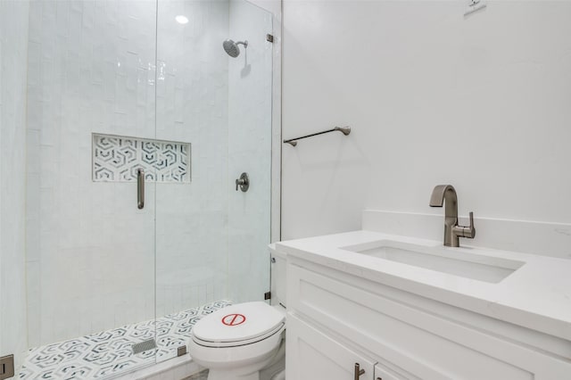 319 Bounding Main St, Gun Barrel City, TX 75156 - bathroom with a stall shower, toilet, and vanity