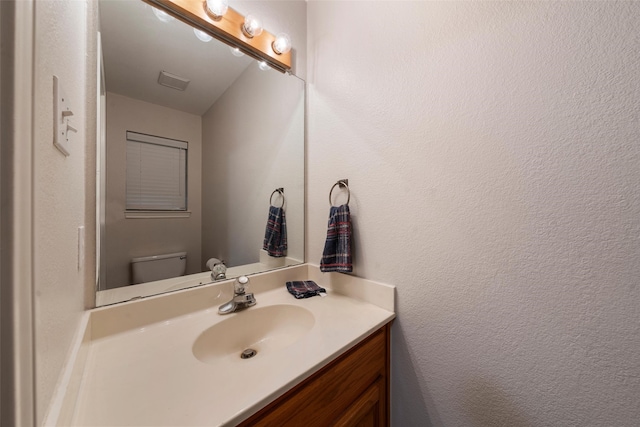 137 Thiele Rd, Lorena, TX 76655 - half bathroom featuring toilet and vanity