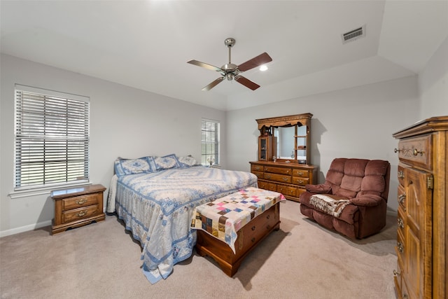 137 Thiele Rd, Lorena, TX 76655 - bedroom featuring light colored carpet, baseboards, and a ceiling fan