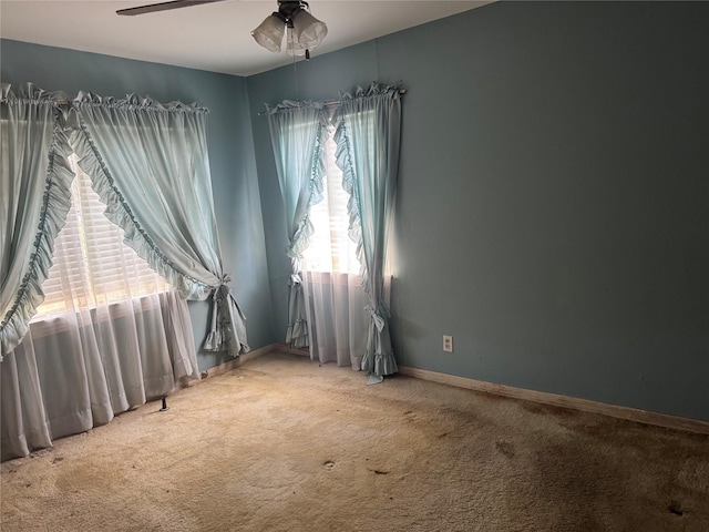 3648 Linda Dr, Dallas, TX 75220 - spare room with carpet floors, a ceiling fan, and baseboards