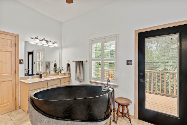 1036 Pvt Rd Unit 8905, Canton, TX 75103 - bathroom with tile patterned flooring, a soaking tub, and vanity