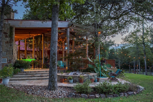 1036 Pvt Rd Unit 8905, Canton, TX 75103 - yard at dusk with a patio area