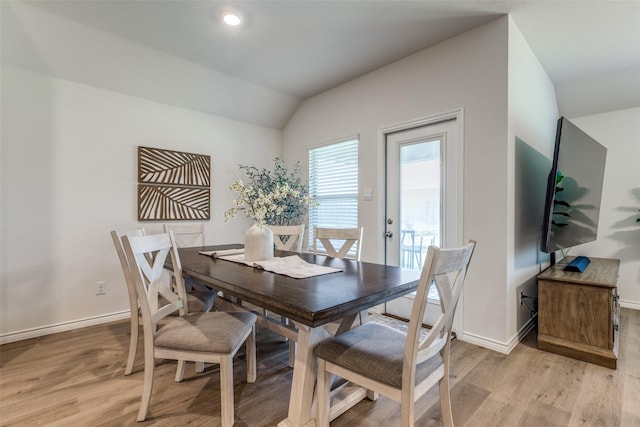 708 Cool Canyon Trl, Princeton, TX 75407 - dining area featuring light wood-style flooring, recessed lighting, and baseboards