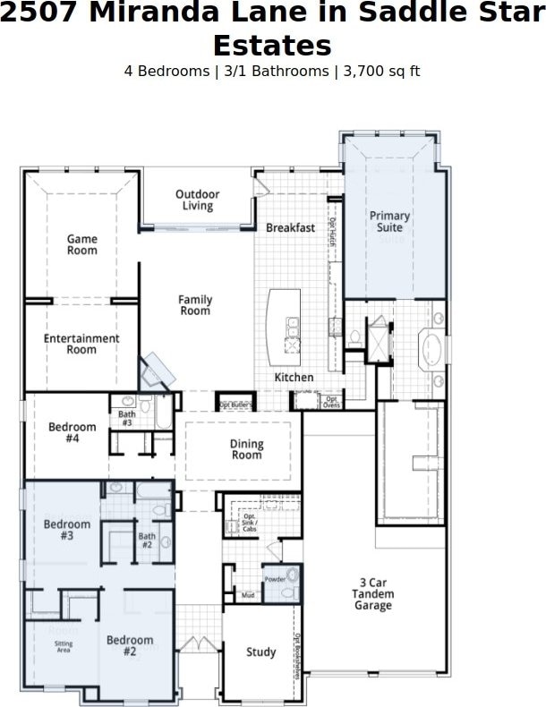 2507 Miranda Ln, Rockwall, TX 75087 - property floor plan