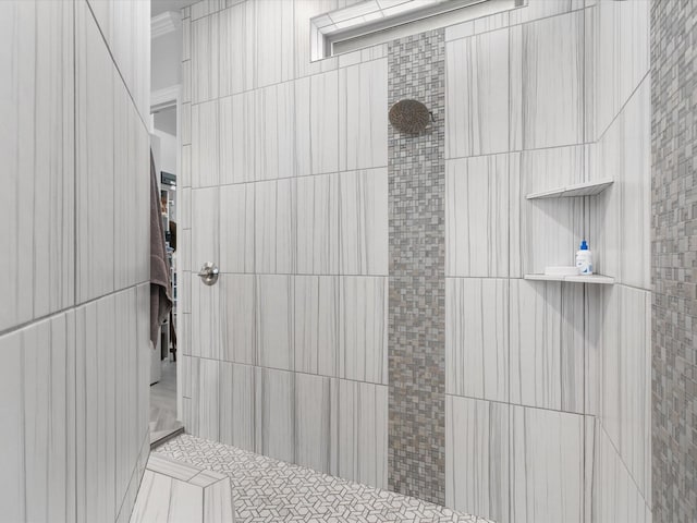 212 Nueces Trl, Aledo, TX 76008 - full bathroom with a tile shower and tile walls