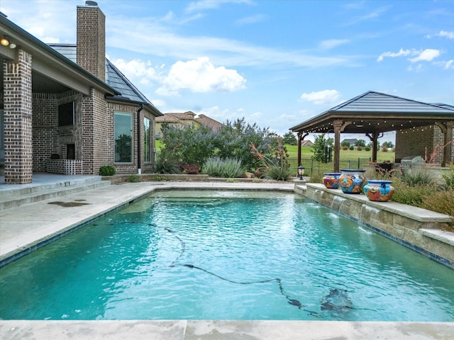 212 Nueces Trl, Aledo, TX 76008 - swimming pool with a gazebo, a patio area, and a grill