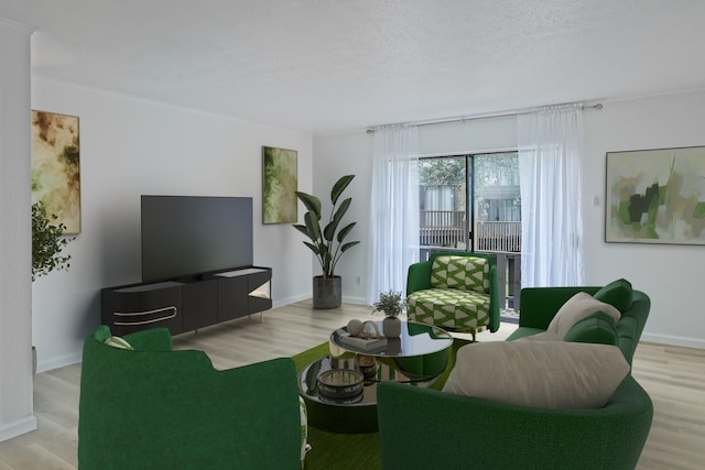4557 N O Connor Rd Unit 1285, Irving, TX 75062 - living room featuring wood finished floors and a textured ceiling