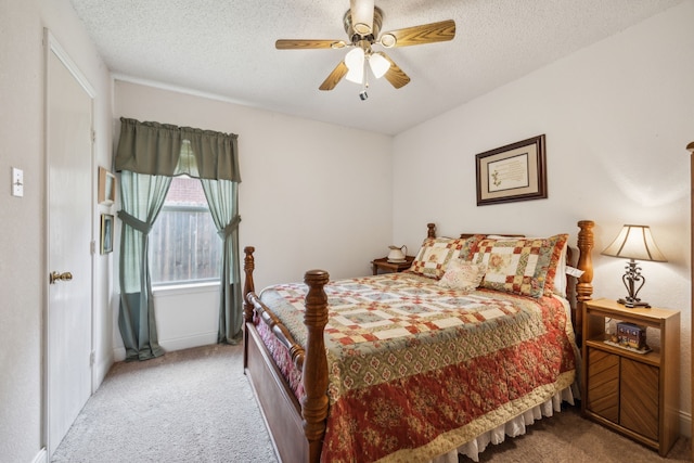 202 Yosemite Dr, Mansfield, TX 76063 - carpeted bedroom featuring a textured ceiling and a ceiling fan