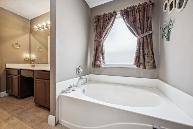 202 Yosemite Dr, Mansfield, TX 76063 - bathroom with vanity, a bath, and tile patterned flooring
