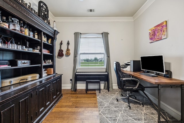 872 Hidden Pass, Royse City, TX 75189 - office space with wood finished floors and ornamental molding