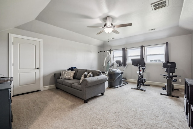 872 Hidden Pass, Royse City, TX 75189 - carpeted living area featuring ceiling fan and baseboards