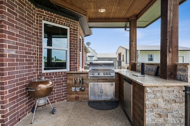 872 Hidden Pass, Royse City, TX 75189 - view of patio / terrace featuring an outdoor kitchen