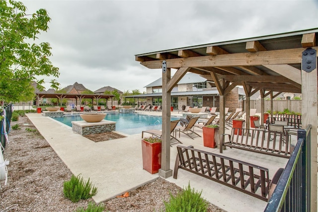 16324 Toledo Bend Ct, Prosper, TX 75078 - view of pool featuring a gazebo and a patio area
