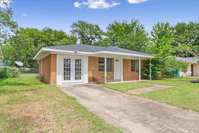 311 S Barbara, Waco, TX 76705 - view of front of property with french doors and brick siding