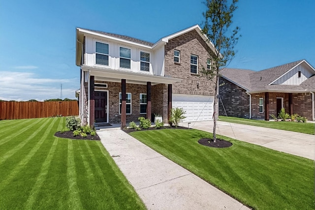 403 Pendant Dr, Royse City, TX 75189 - view of front facade featuring a garage, concrete driveway, and brick siding