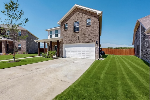403 Pendant Dr, Royse City, TX 75189 - traditional-style house with an attached garage, concrete driveway, and brick siding