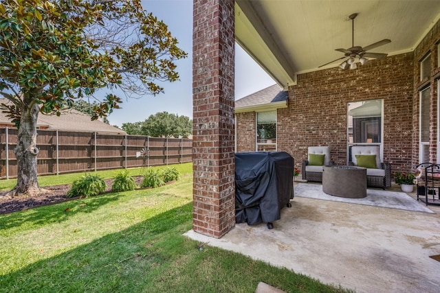 1200 Stonehedge Pl, Flower Mound, TX 75028 - view of patio featuring ceiling fan