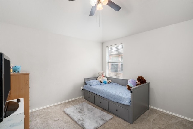 303 Highland Glen Dr, Wylie, TX 75098 - carpeted bedroom featuring lofted ceiling, a ceiling fan, and baseboards