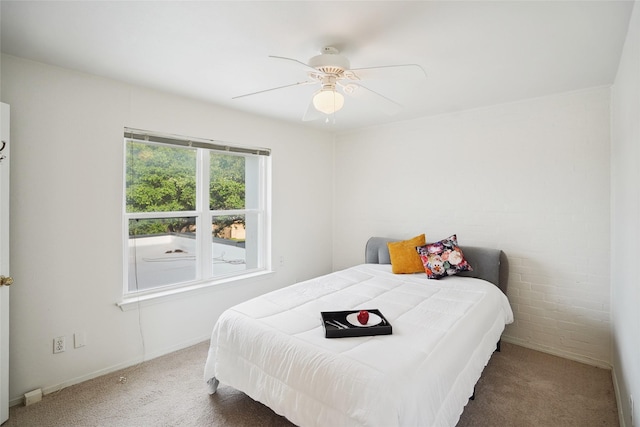 2825 Summit View Dr, Bedford, TX 76021 - bedroom with carpet flooring and a ceiling fan