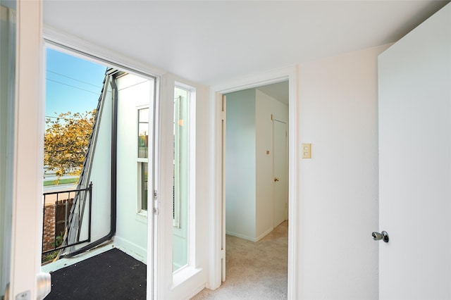 2825 Summit View Dr, Bedford, TX 76021 - doorway featuring baseboards and carpet floors