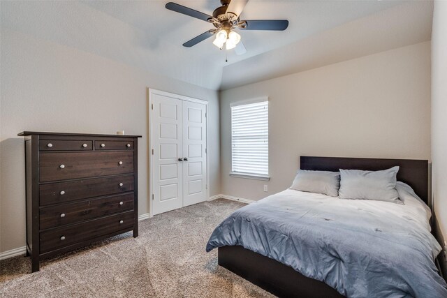 3900 Silent Water St, Mckinney, TX 75071 - bedroom with carpet, baseboards, a closet, and ceiling fan