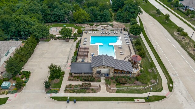 3900 Silent Water St, Mckinney, TX 75071 - aerial view of property's location with a pool