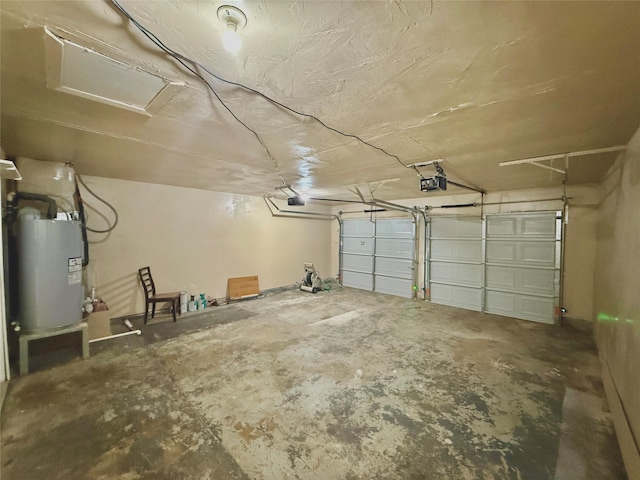 517 Gristmill Ln, Everman, TX 76140 - garage featuring water heater and a garage door opener