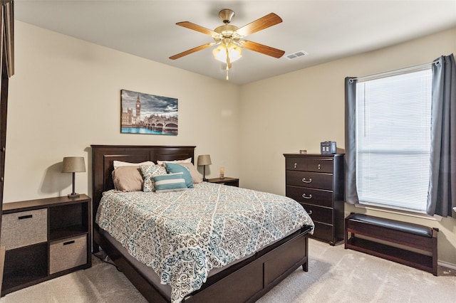 3028 Maple Creek Dr, Fort Worth, TX 76177 - bedroom with light carpet, multiple windows, and ceiling fan