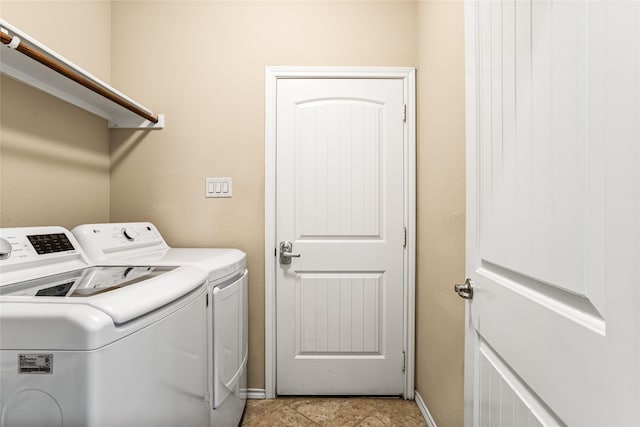 3028 Maple Creek Dr, Fort Worth, TX 76177 - washroom with separate washer and dryer and baseboards